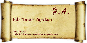 Hübner Agaton névjegykártya